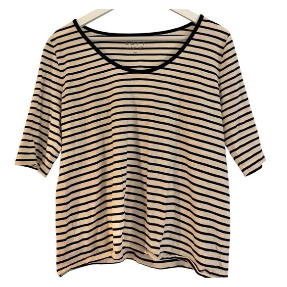 Loft Vintage soft striped crewneck top size large - Picture 1 of 9
